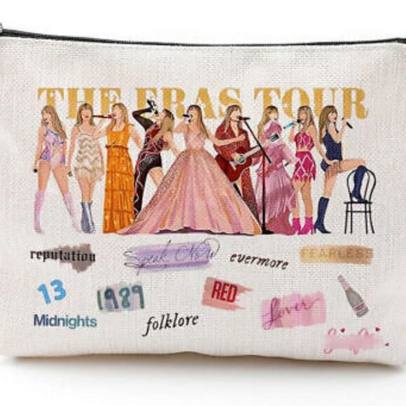 NEW - Taylor Swift  Makeup Cosmetics Bag “The‎ Eras Tour” size 8x8 - Picture 1 of 5